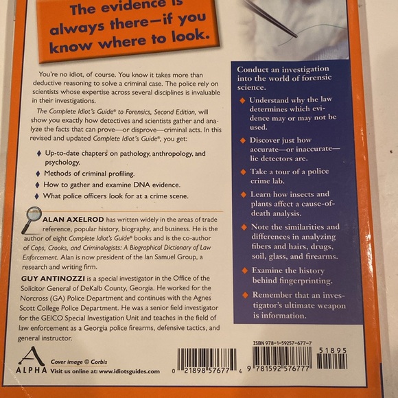 “The Complete Idiot’s Guide to Forensics,” - Picture 2 of 2